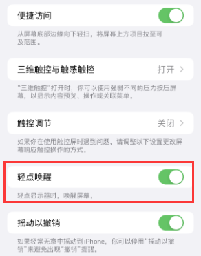 旌阳苹果授权维修站分享iPhone轻点无法唤醒怎么办 